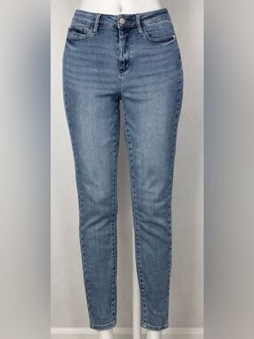 Mid Rise Skinny Jeans Women 3/26 Judy Blue Boutique Stretch Light Wash Denim